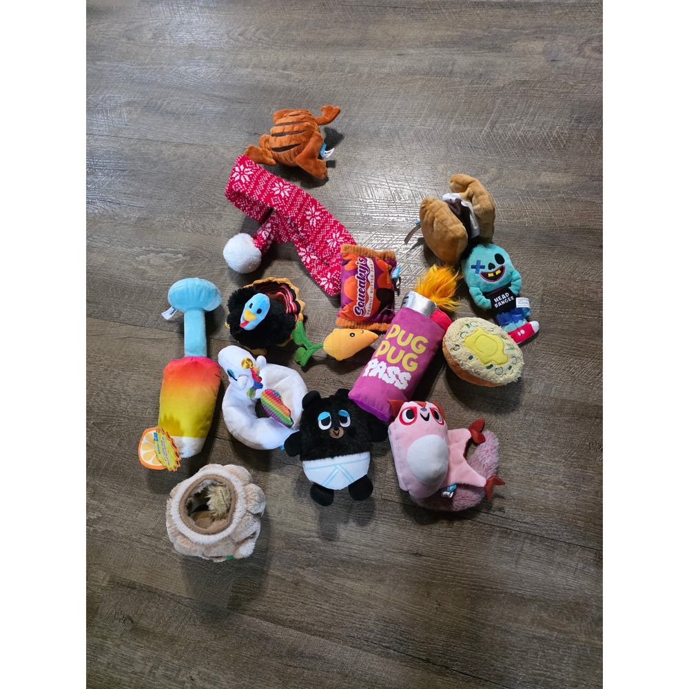 BarkBox Dog Toy Lot Plush Squeaky Toys Mixed Bundle